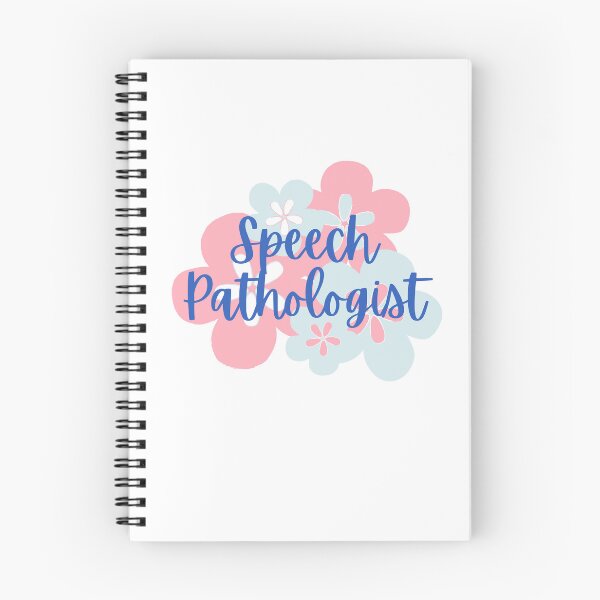 Item preview, Speech Pathologist in Pink and Blue Floral Bloom designed and sold by Hear4theEars.