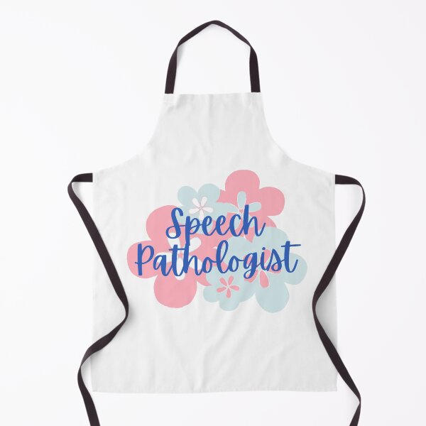 Item preview, Speech Pathologist in Pink and Blue Floral Bloom designed and sold by Hear4theEars.