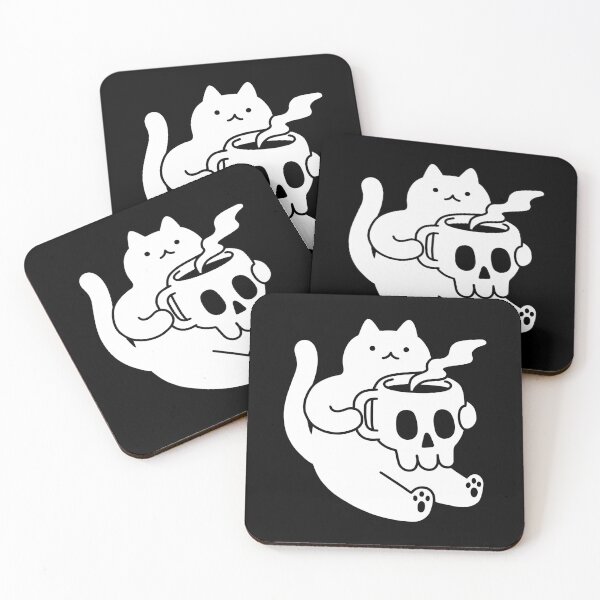 Item preview, Cat and Skull Mug designed and sold by obinsun.