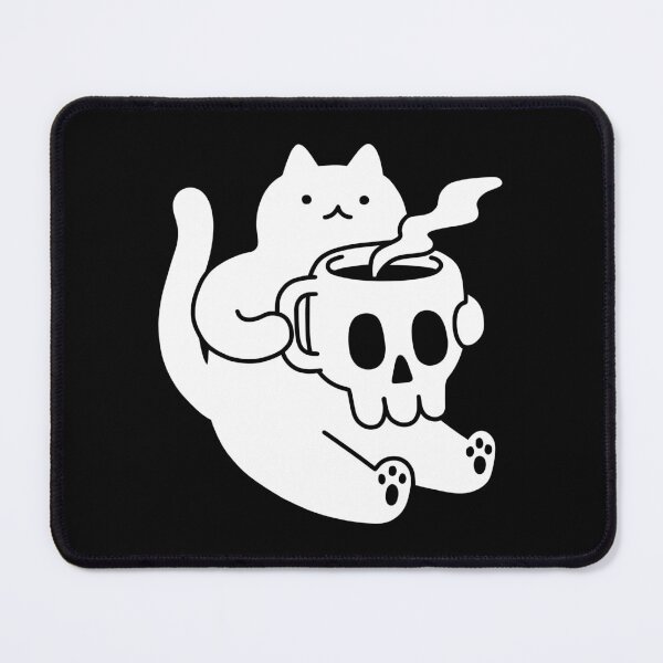 Item preview, Cat and Skull Mug designed and sold by obinsun.
