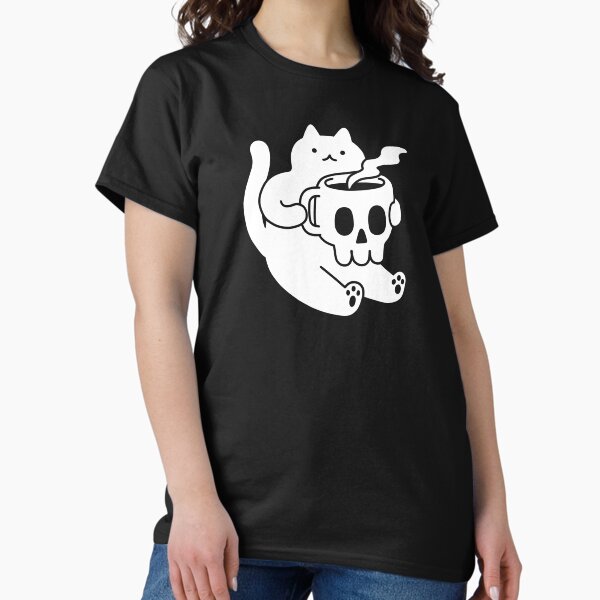 Item preview, Cat and Skull Mug designed and sold by obinsun.