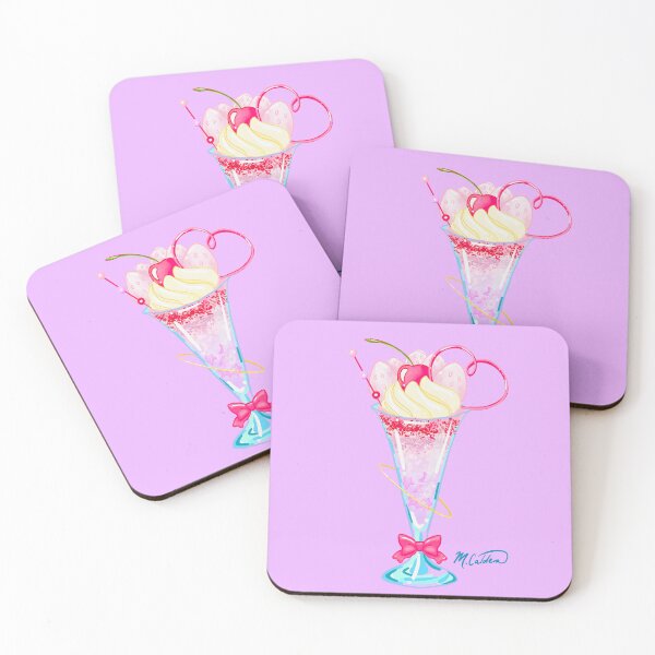 Item preview, Lilac Pink Strawberry Parfait Transparent designed and sold by MarielaArtShop.
