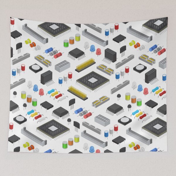 Item preview, Computer Electronic Circuit Board Component Pattern designed and sold by WilliamsonMedia.