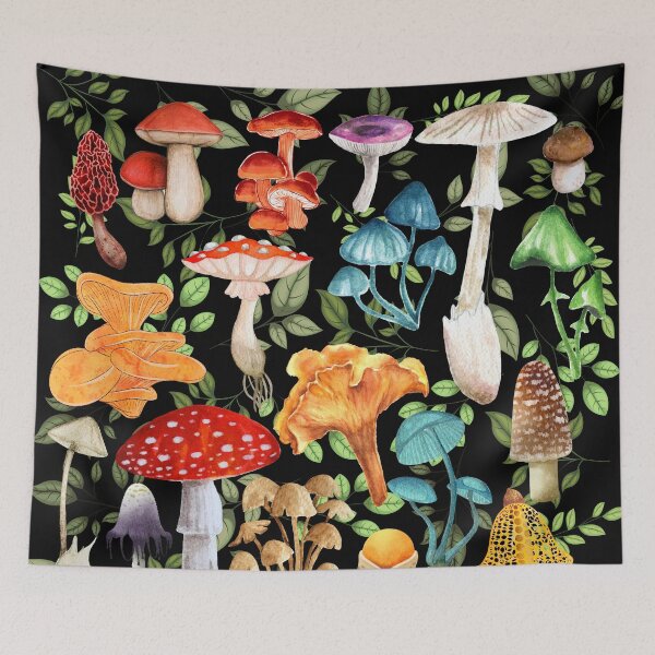 Item preview, Vibrant Mushroom Print designed and sold by Lylabean22.