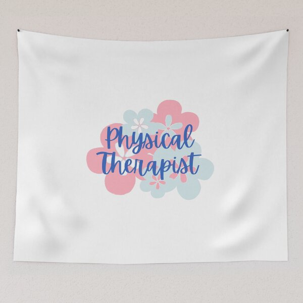 Item preview, Physical Therapist in Pink and Blue Floral Bloom designed and sold by Hear4theEars.