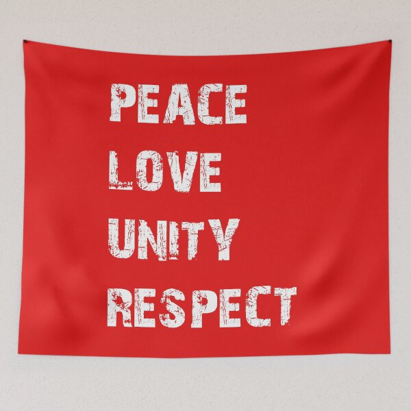 Item preview, PEACE LOVE UNITY AND RESPECT FOR ALL designed and sold by OverbeeDesigns.