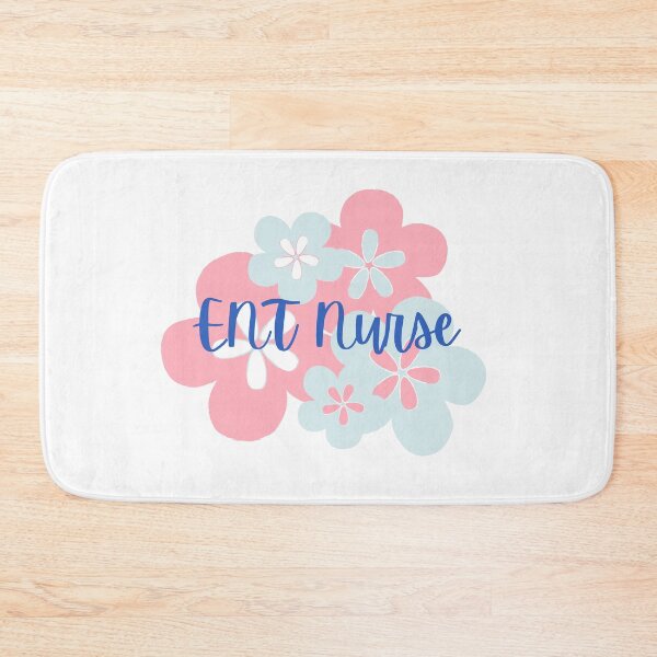 Item preview, ENT Nurse in Pink and Blue Floral Bloom designed and sold by Hear4theEars.