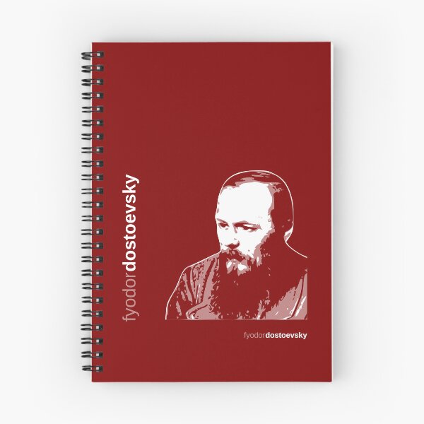 Item preview, Classic Fyodor Dostoevsky poster (red) designed and sold by CMYKStudio.