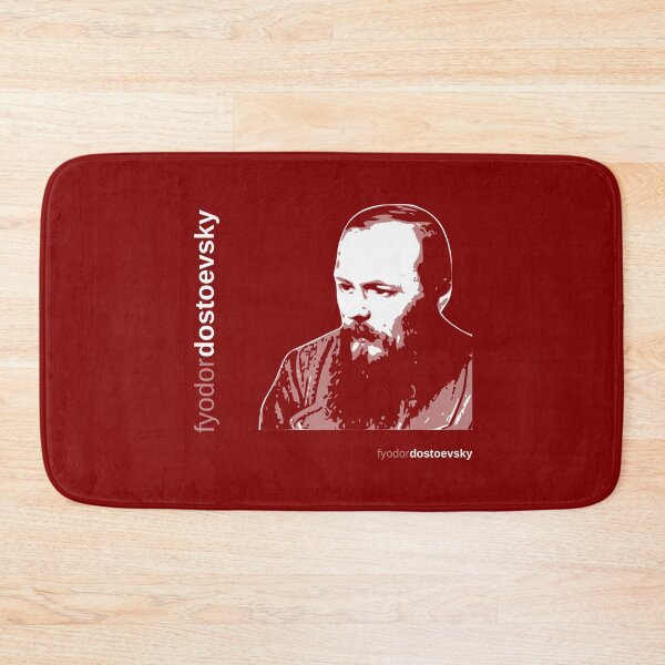 Item preview, Classic Fyodor Dostoevsky poster (red) designed and sold by CMYKStudio.