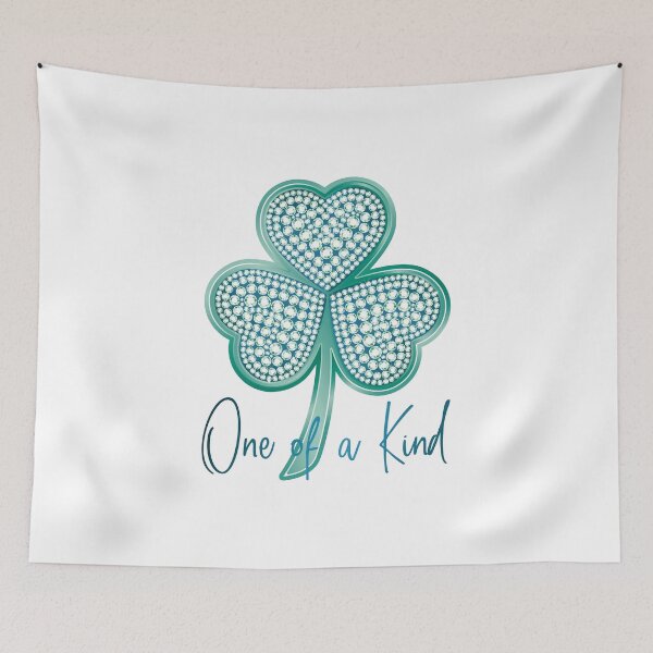 Item preview, “One of a Kind” Diamond Aqua Shamrock! designed and sold by PawsitiveMum.