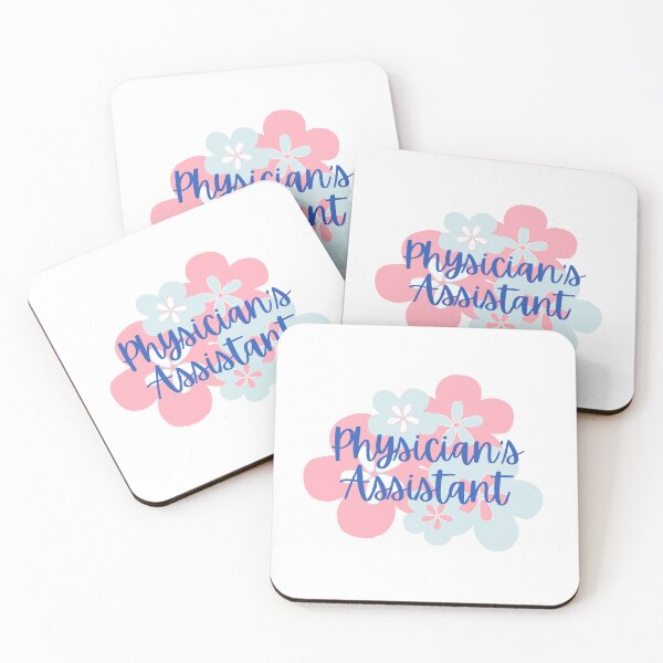 Item preview, Physician's Assistant in Pink and Blue Floral Bloom designed and sold by Hear4theEars.