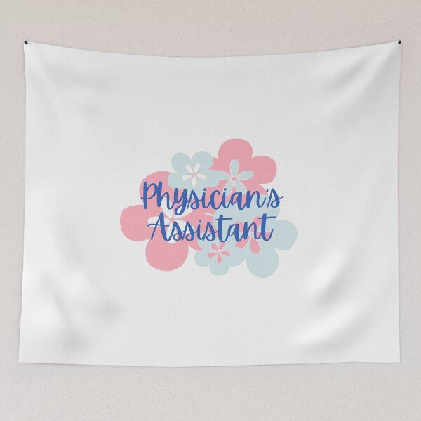Item preview, Physician's Assistant in Pink and Blue Floral Bloom designed and sold by Hear4theEars.
