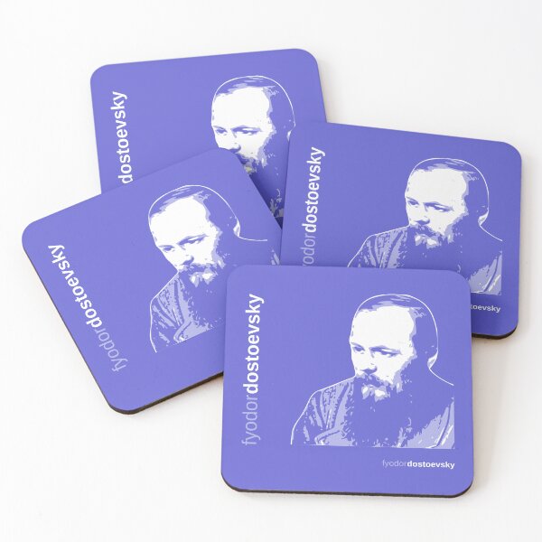 Item preview, Classic Fyodor Dostoevsky poster (indigo) designed and sold by CMYKStudio.