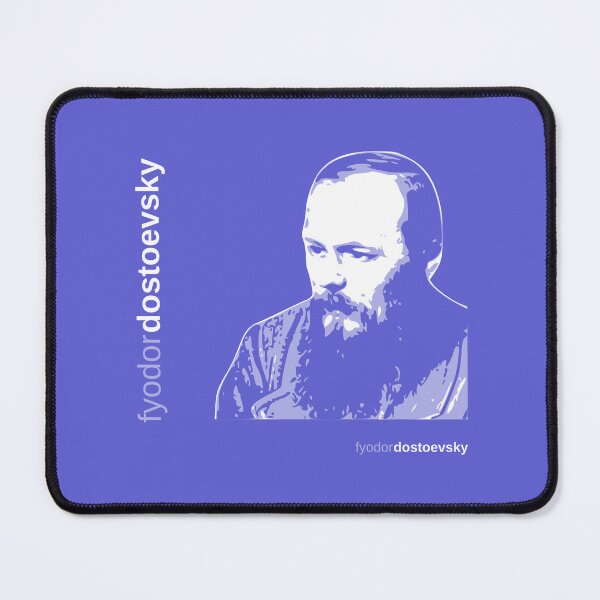 Item preview, Classic Fyodor Dostoevsky poster (indigo) designed and sold by CMYKStudio.