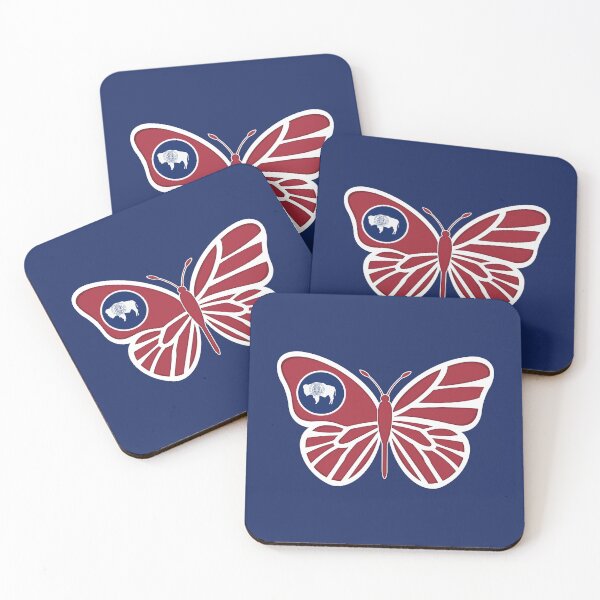 Item preview, State of Wyoming Flag Butterfly 2 designed and sold by Gsallicat.