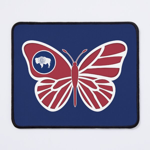 Item preview, State of Wyoming Flag Butterfly 2 designed and sold by Gsallicat.