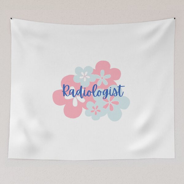 Item preview, Radiologist in Pink and Blue Floral Bloom designed and sold by Hear4theEars.