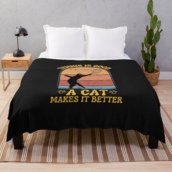 Item preview, funny retro vintage tennis quote for cats lover designed and sold by salahnewdesign.