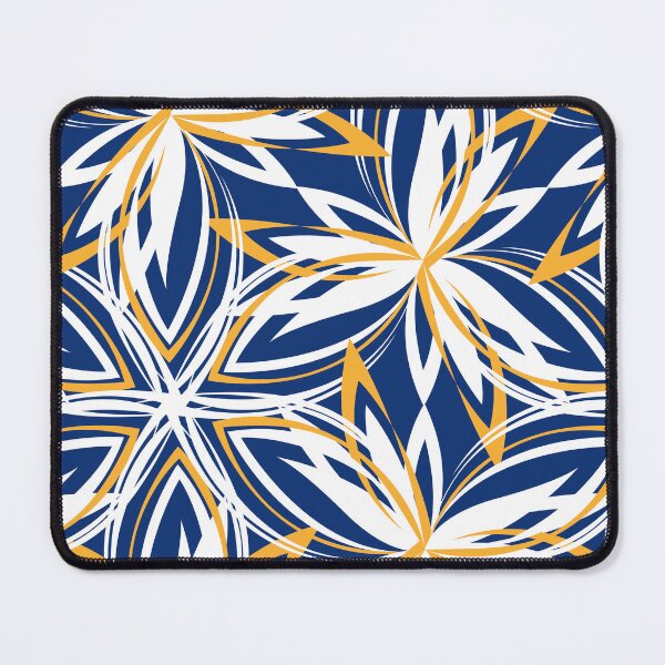 Item preview, abstract petals - navy-white-yellow designed and sold by kobyakov.
