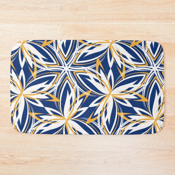 Item preview, abstract petals - navy-white-yellow designed and sold by kobyakov.