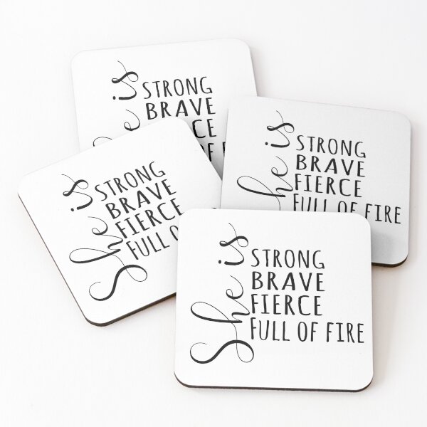 Item preview, She is STRONG, BRAVE ,FIERCE, FULL OF FIRE a perfect gift for women day designed and sold by niamaes.