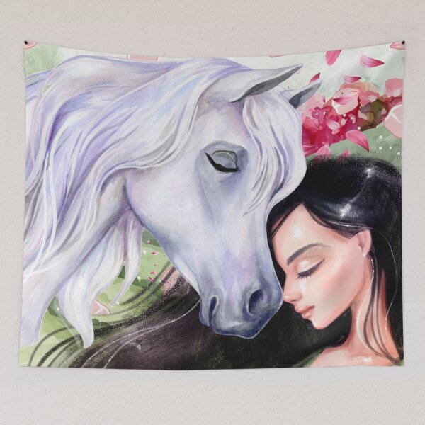 Item preview, Girl kissing horse designed and sold by Tanuja  Sharma.