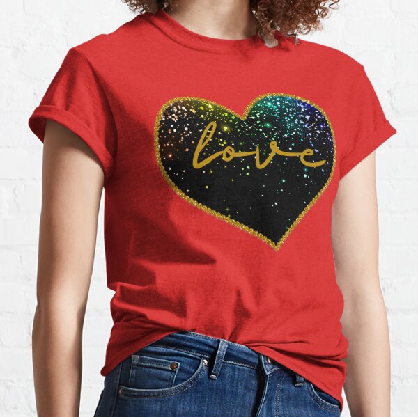 St. Louis Cardinals Glitter/sparkly Appliquéd Heart T-shirt 