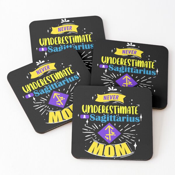 Item preview,   Never Underestimate A Sagittarius Mom Zodiac Sign Women Support Quote Design Yellow Blue Purple Stars Strong Mom Sagittarius Symbol   designed and sold by Violetsun11.