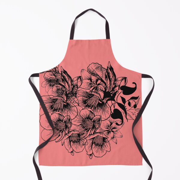 Item preview, Black Swirly Floral Pattern - Pretty Floral Design For Flower Lovers/Botanists designed and sold by haRexia.