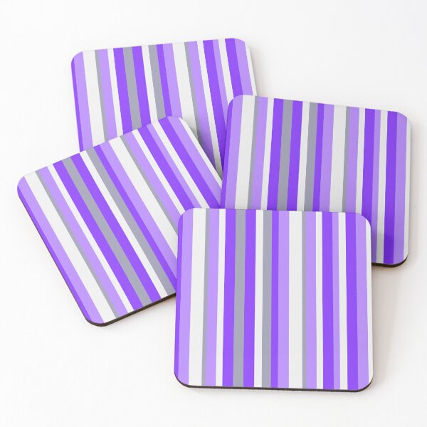 Item preview, Vertical stripes in dark purple, light purple, gray, and white, doodles, decor, accent pieces, pop of color, wow factor designed and sold by Becky Hunter.