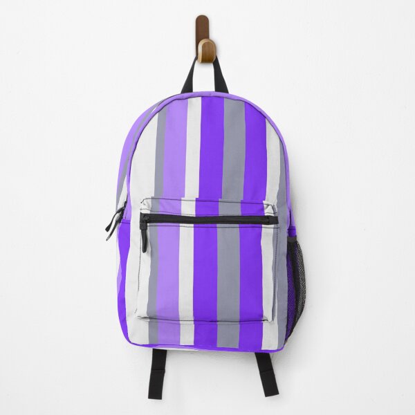 Item preview, Vertical stripes in dark purple, light purple, gray, and white, doodles, decor, accent pieces, pop of color, wow factor designed and sold by Becky Hunter.