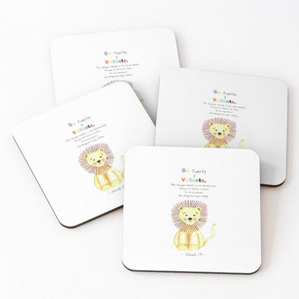 Item preview, Se fuerte y valiente, Spanish Bible Verse for Kids designed and sold by latiendadearyam.