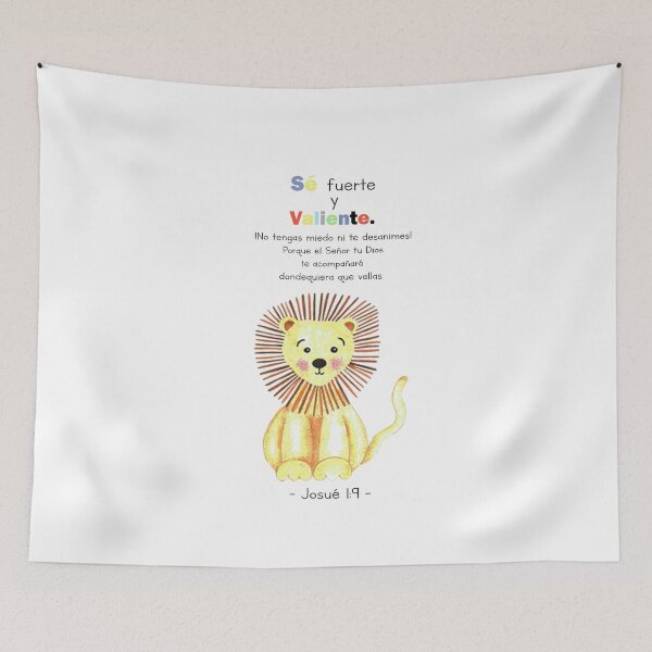 Item preview, Se fuerte y valiente, Spanish Bible Verse for Kids designed and sold by latiendadearyam.