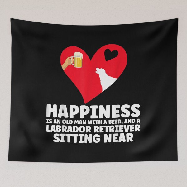 Item preview, Mens Happiness Is Man With A Beer Labrador Dogs  designed and sold by laurenm233.