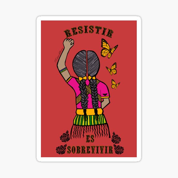  Resistir es Sobrevivir (Color RED) Sticker