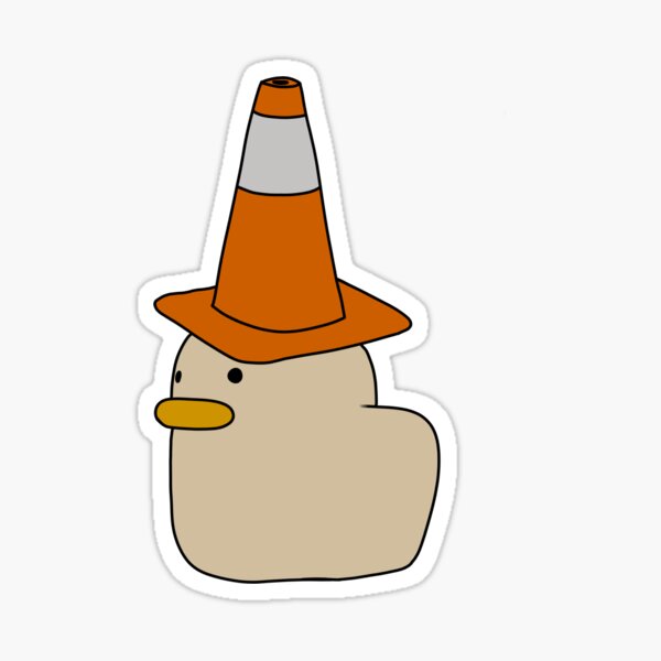 Traffic Cone Duck Sticker For Sale By Livy2008 Redbubble