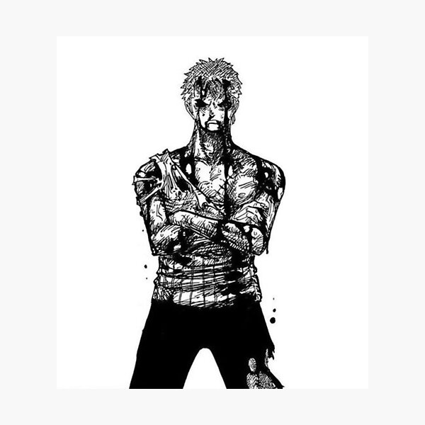 Japanese Zoro With Purple Eye Tattoo Idea - BlackInk AI