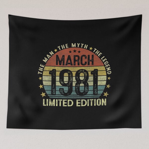 Item preview, Mens March 1981 The Man Myth Legend 41 Years Old Birthday Gifts  designed and sold by laurenm233.