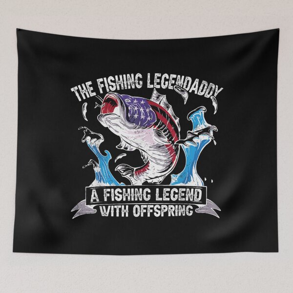 Item preview, Mens Fishing Legend With Offspring American Flag Fishing Dad  designed and sold by laurenm233.