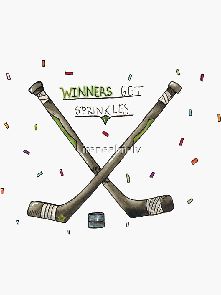 "Winners get sprinkles" Sticker for Sale by irenealmalv Redbubble