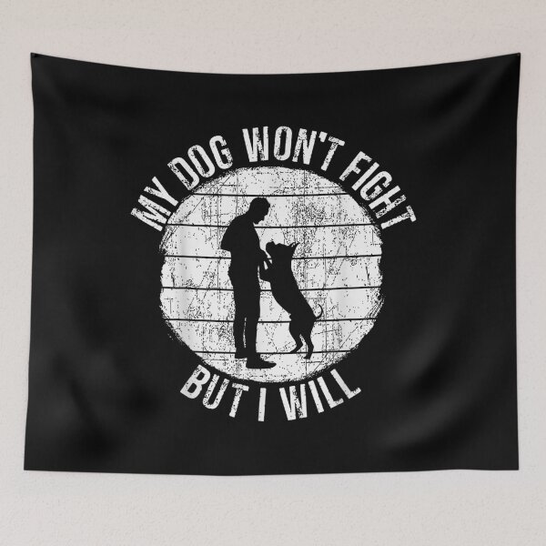 Item preview, My Dog Won't Fight But I Will Best Dog Dad Mens Pitbull  designed and sold by laurenm233.