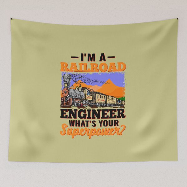 Item preview, RAILROAD ENGINEER  What's Your Superpower? for Railroad Worker, Enthusiasts, Model Train Builders & who Loves to Play with Steam Engine designed and sold by TheTrainRoom.