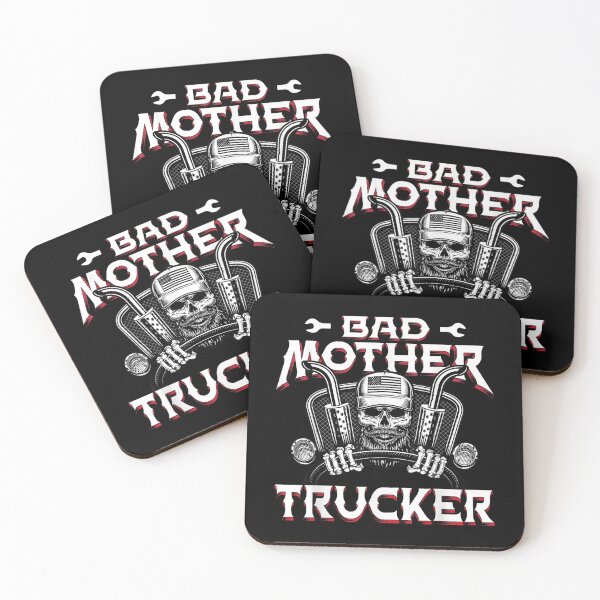 Item preview, Mens Funny Bad Mother Trucker Truck Driver Diesel Semi Rig Gift  designed and sold by 77tara.