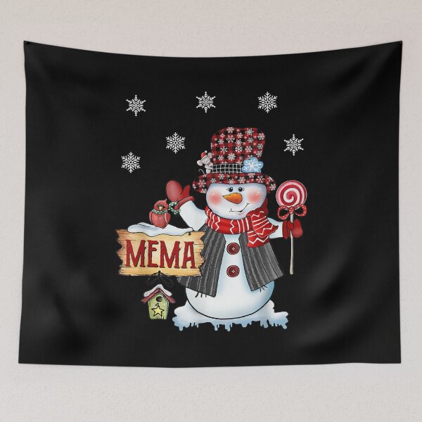 Item preview, Mema Snowman Christmas Candy Cane Red Plaid Santa  designed and sold by laurenm233.