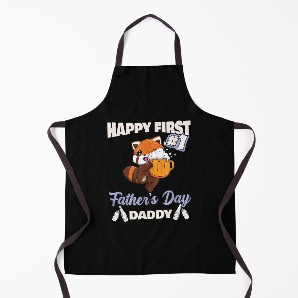 Item preview, Cute Red Panda Happy First Father's Day Daddy Bbq Beer designed and sold by 77tara.