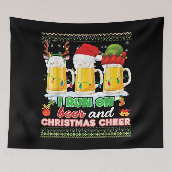 Item preview, I Run On Beer And Christmas Cheer Ugly Sweater Merry Reunion  designed and sold by 77tara.