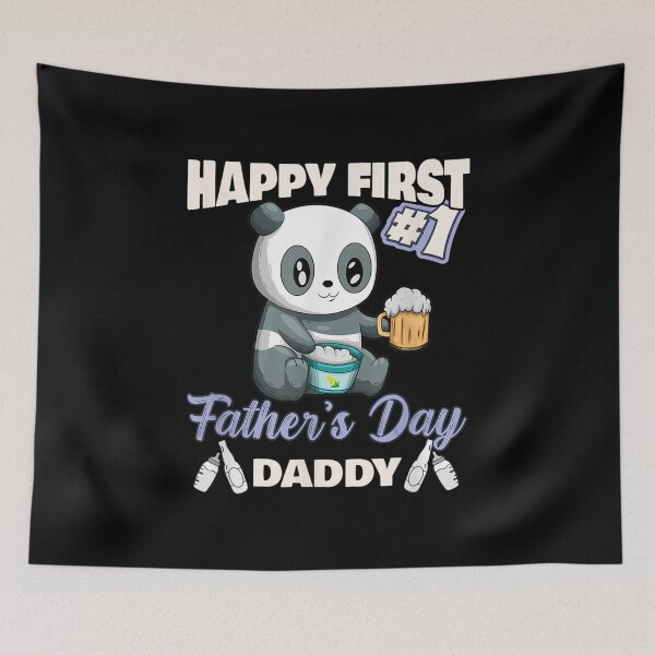 Item preview, Cute Panda Happy First Father's Day Daddy Bbq Beer  designed and sold by laurenm233.