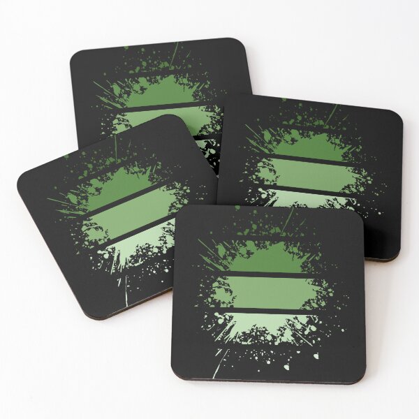 Item preview, Different Paint Splashes - Stripes Shades of Green - S09 designed and sold by AlfabetDesign.
