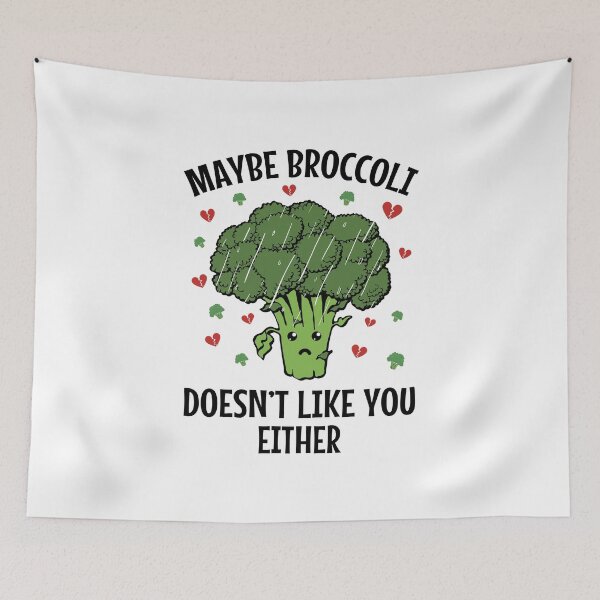 Item preview, Maybe Broccoli Doesn't Like You Either Funny Vegetable Design designed and sold by MOONINSPIRATION.