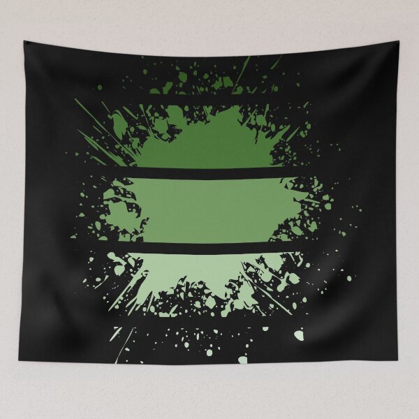 Item preview, Different Paint Splashes - Stripes Shades of Green - S09 designed and sold by AlfabetDesign.